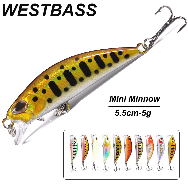 Fishing Lure Swimbait - WESTBASS 1PX Micro Minnow Köder 55mm-5g