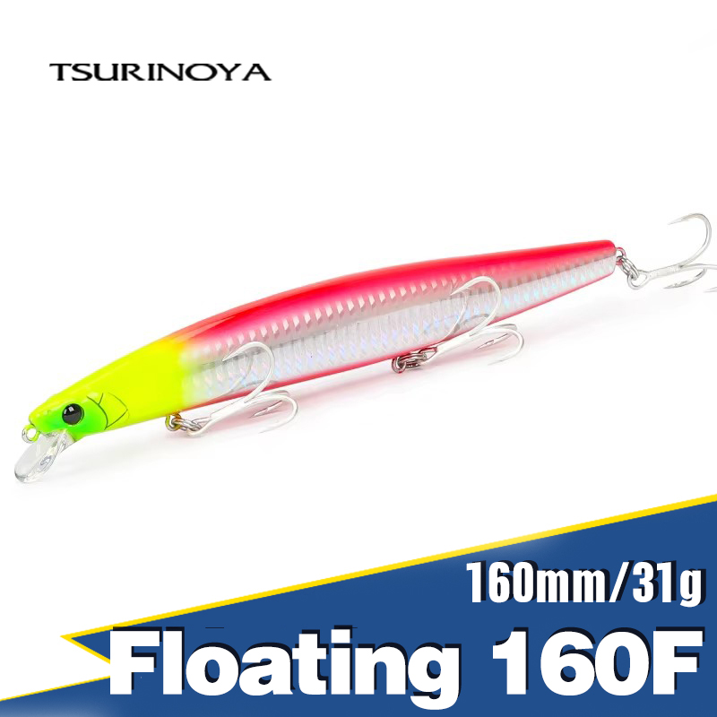 Fishing Lure Topwater - TSURINOYA 160F Schwimmender Minnow-Angelköder STINGER 163