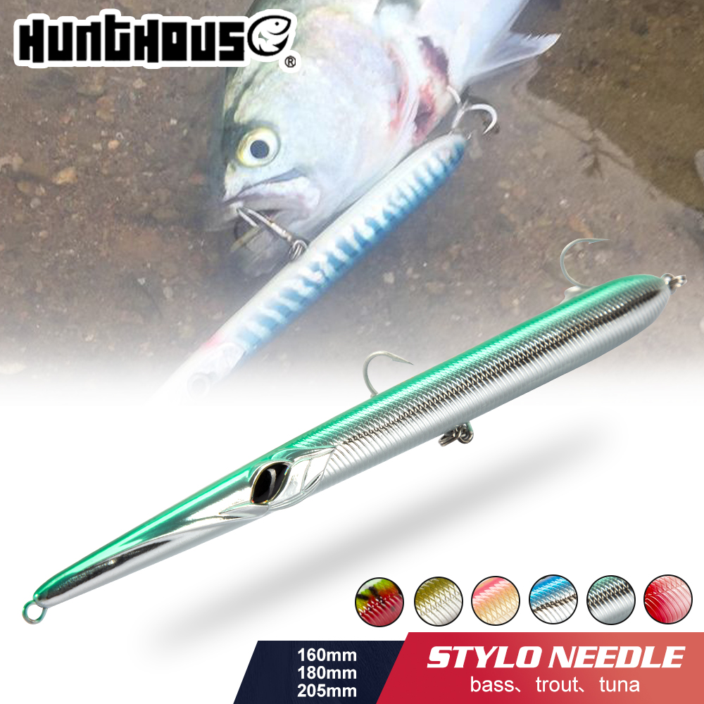 Fishing Lure Swimbait - Hunthouse Nadel-Angelköder für Weitwürfe, Pencil-Stickbait 18/24/31/36g,