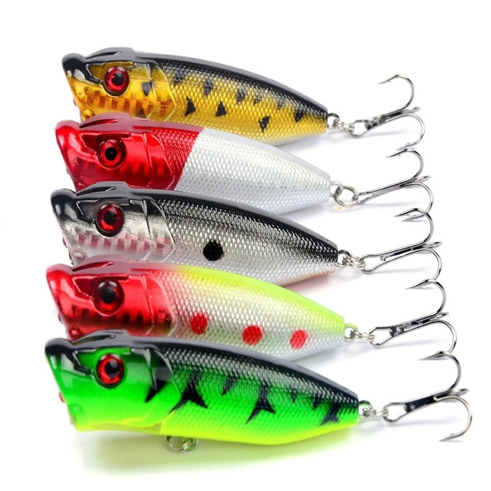 5 Stücke Popper Angelköder 3d  – Fishing Lure Popper Bewertung und Preis