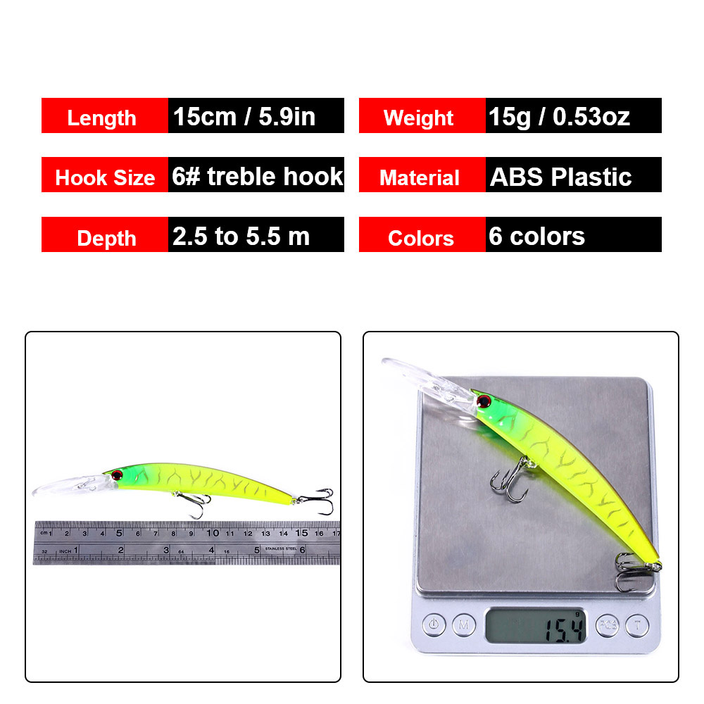 1PCS 15cm 15g Tiefe Tauchen Je – Fishing Lure Swimbait Bewertung und Preis
