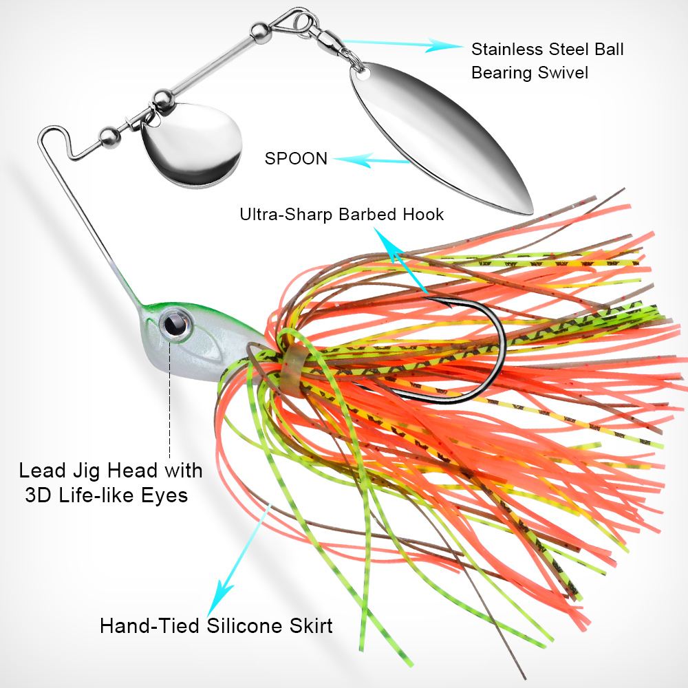 Proberos 10/14g Spinnerbait An – Fishing Lure Blade Bait Bewertung und Preis