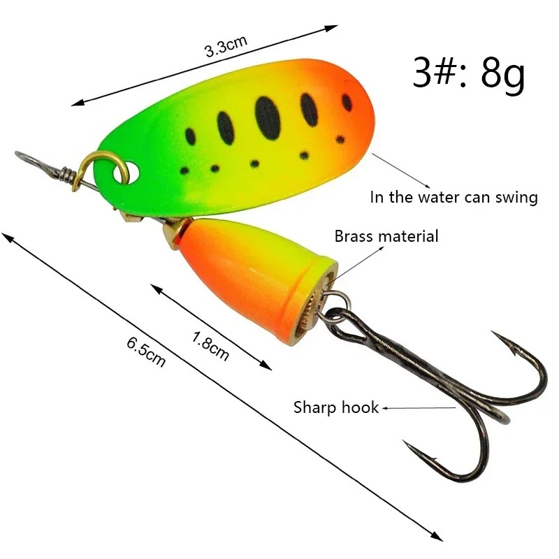 Metall-Spinner-Köder 8g mit ro – Fishing Lure Blade Bait Bewertung und Preis