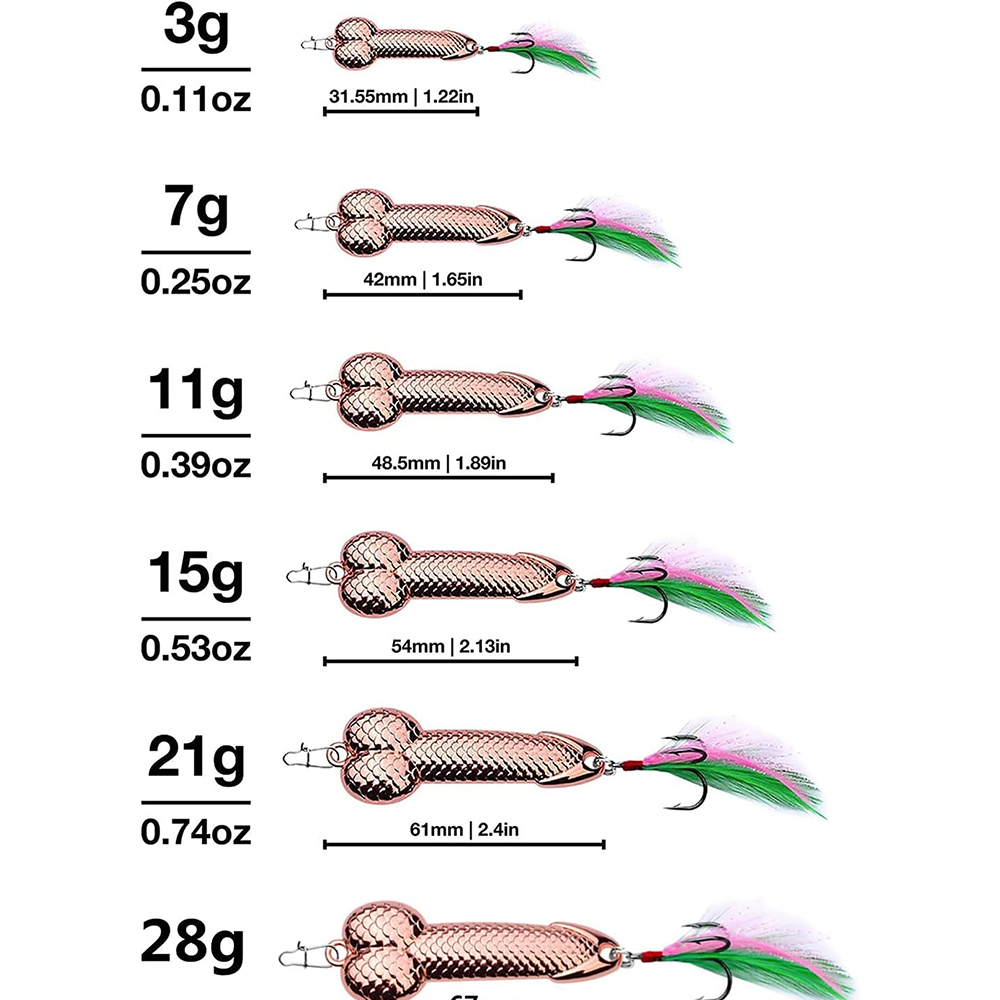 Metall-Penis-VIB-Angelköder 3g – Fishing Lure Blade Bait Bewertung und Preis